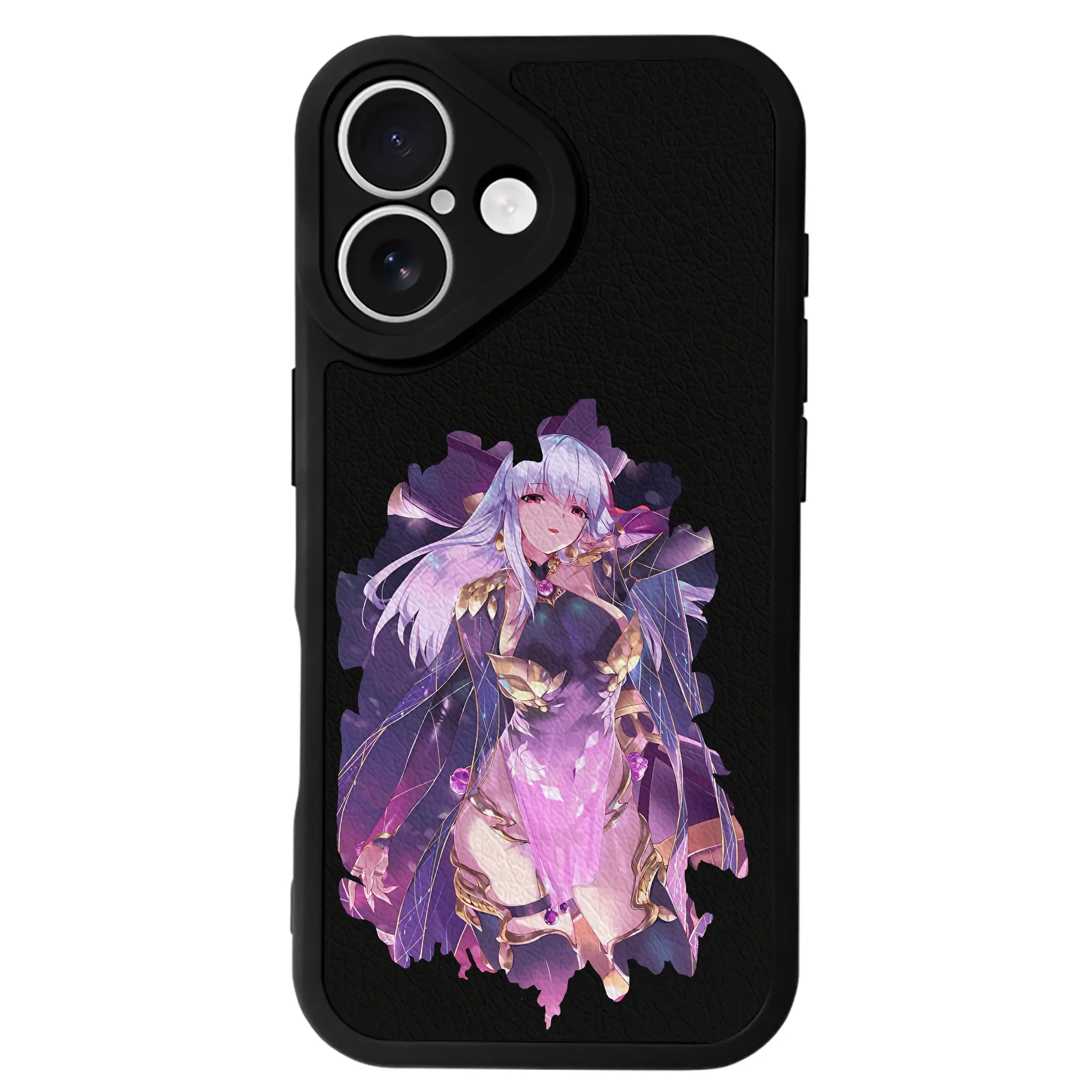 FGO グッズ,カーマ - IPhone 16シリーズ対応 ・ シリコンスマホケース ・ レザー調 ・ 高精度フィット ・ 耐衝撃 ・ ワイヤレス充電対応 ・ 精密カット